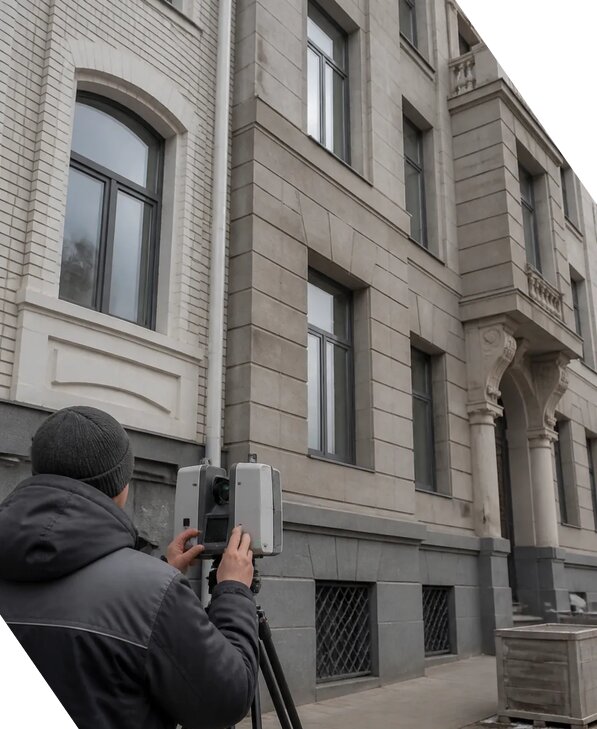 Лазерное сканирование фасадов зданий для обследования в Орехове-Зуеве